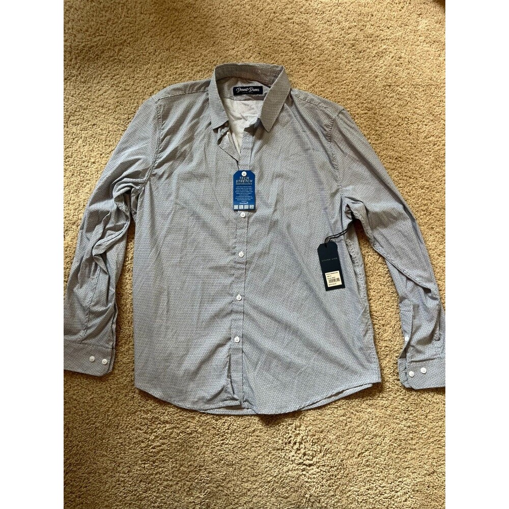 Desert Dunes Living Life Short Sleeve Button Up White Men's XL NWT
